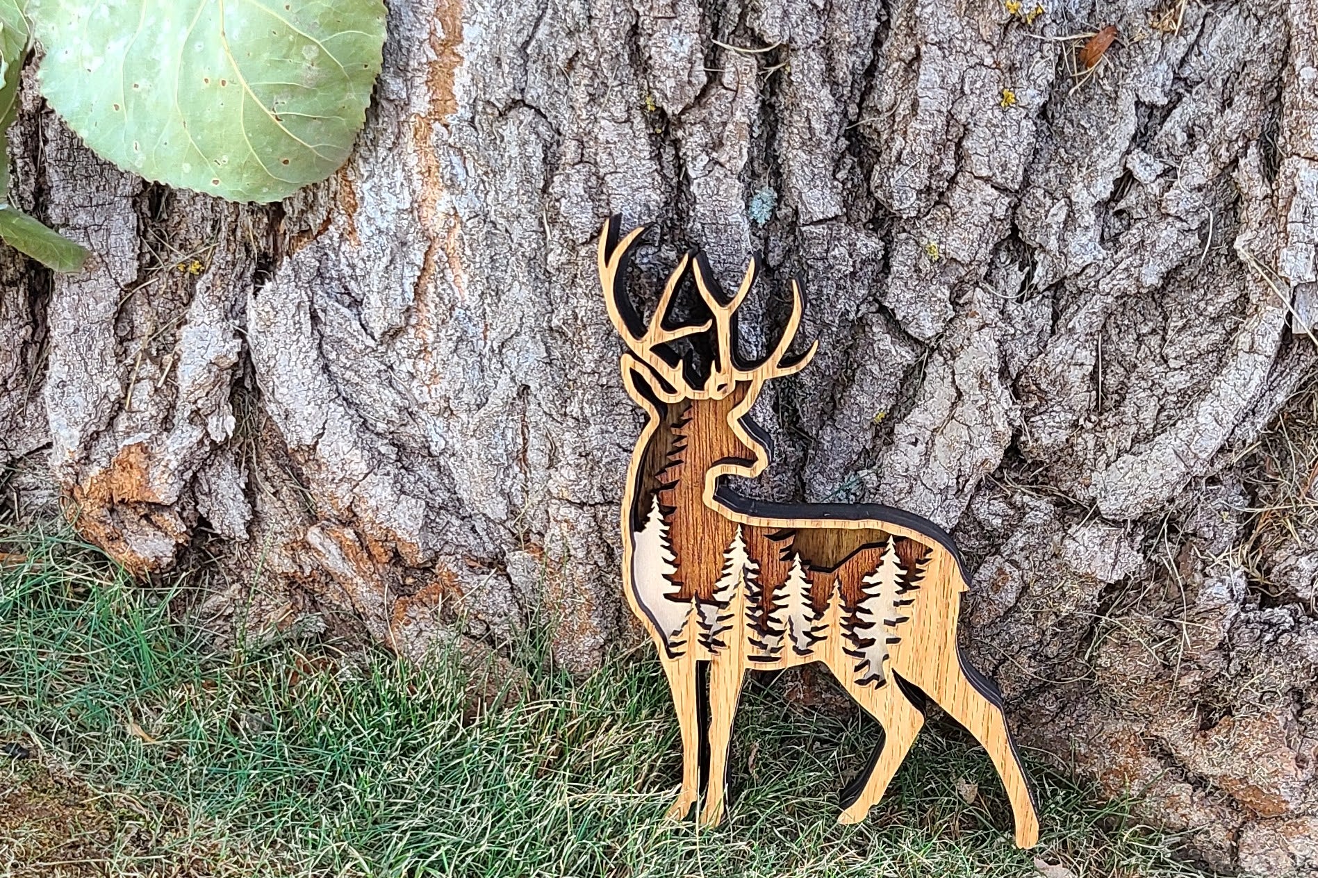 Deer with Forest Scene