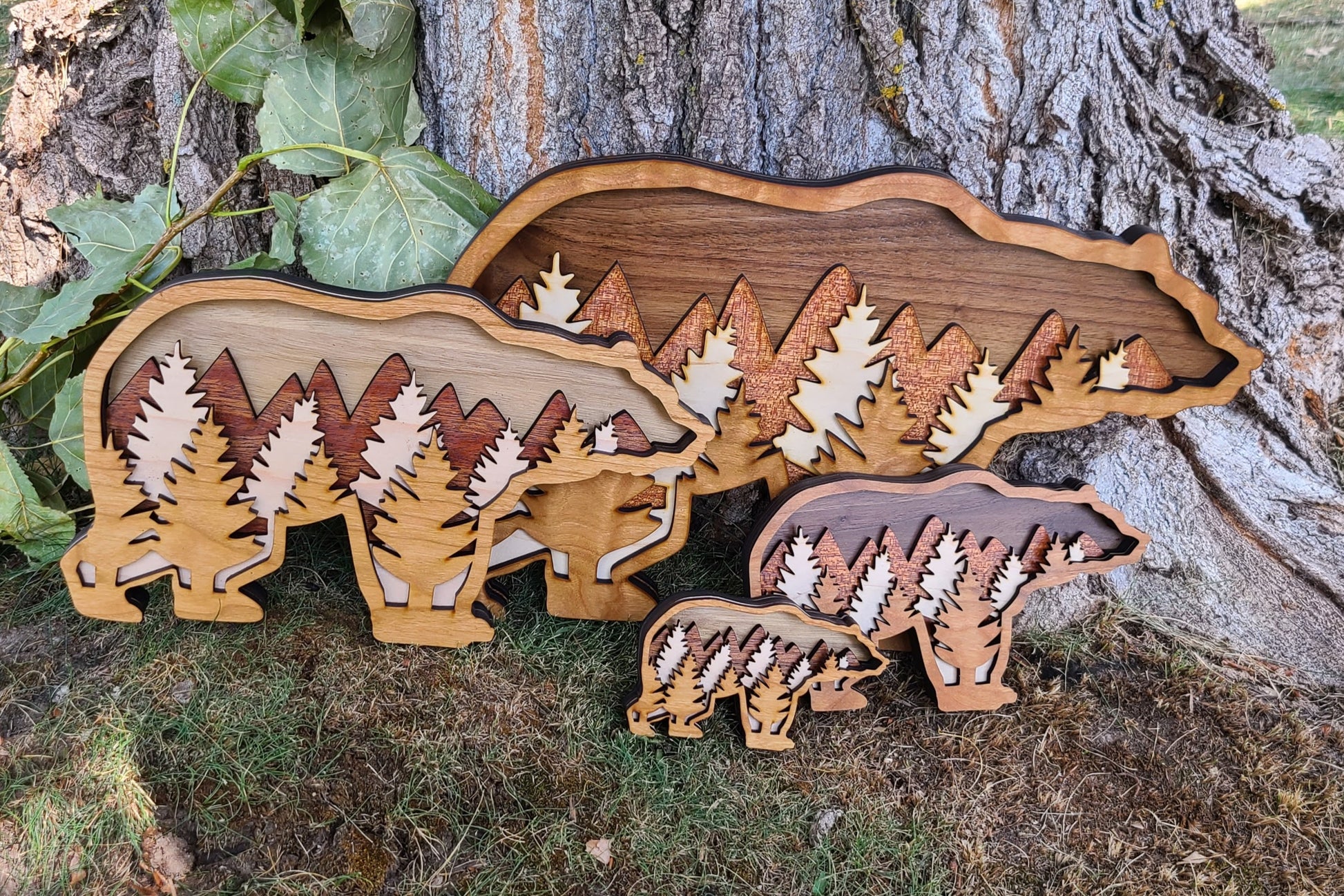 Bear with Forest Scene