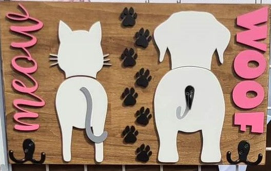 Dog Butt Leash Sign