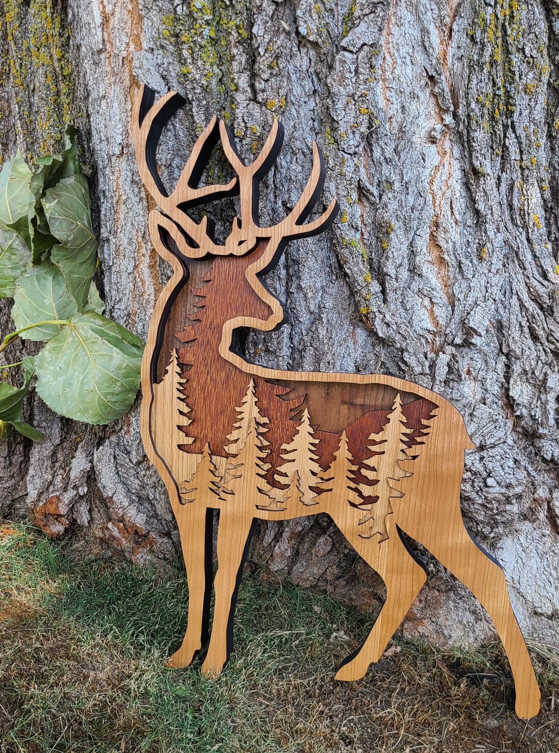Deer with Forest Scene