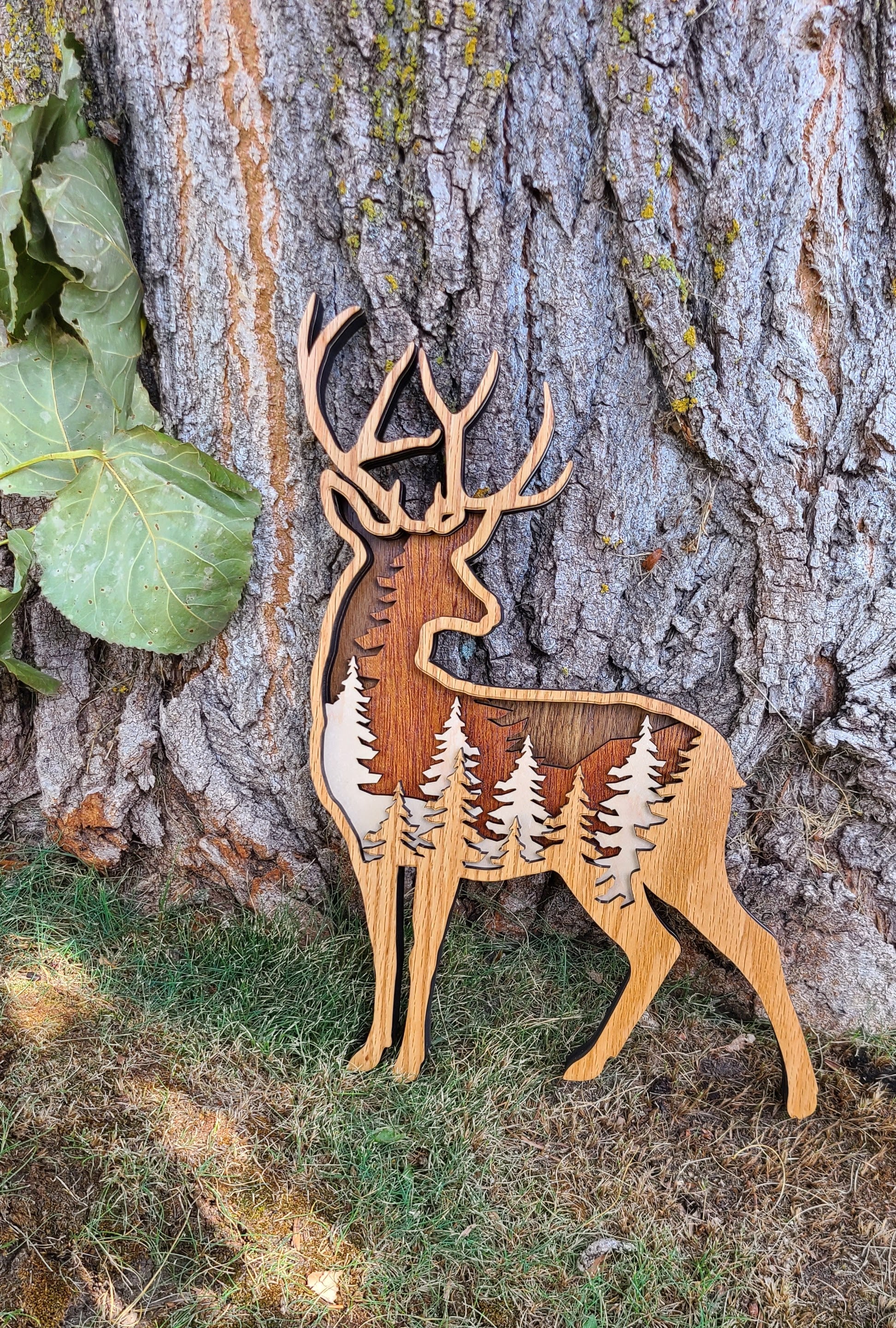 Deer with Forest Scene