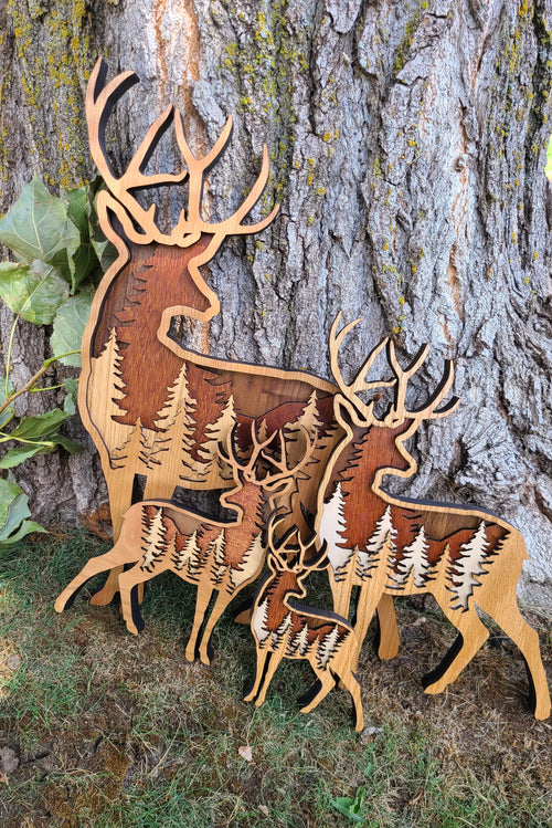 Deer with Forest Scene