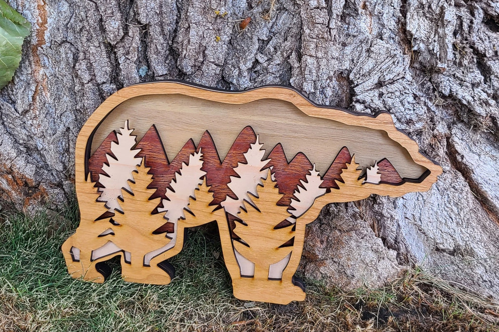 Bear with Forest Scene