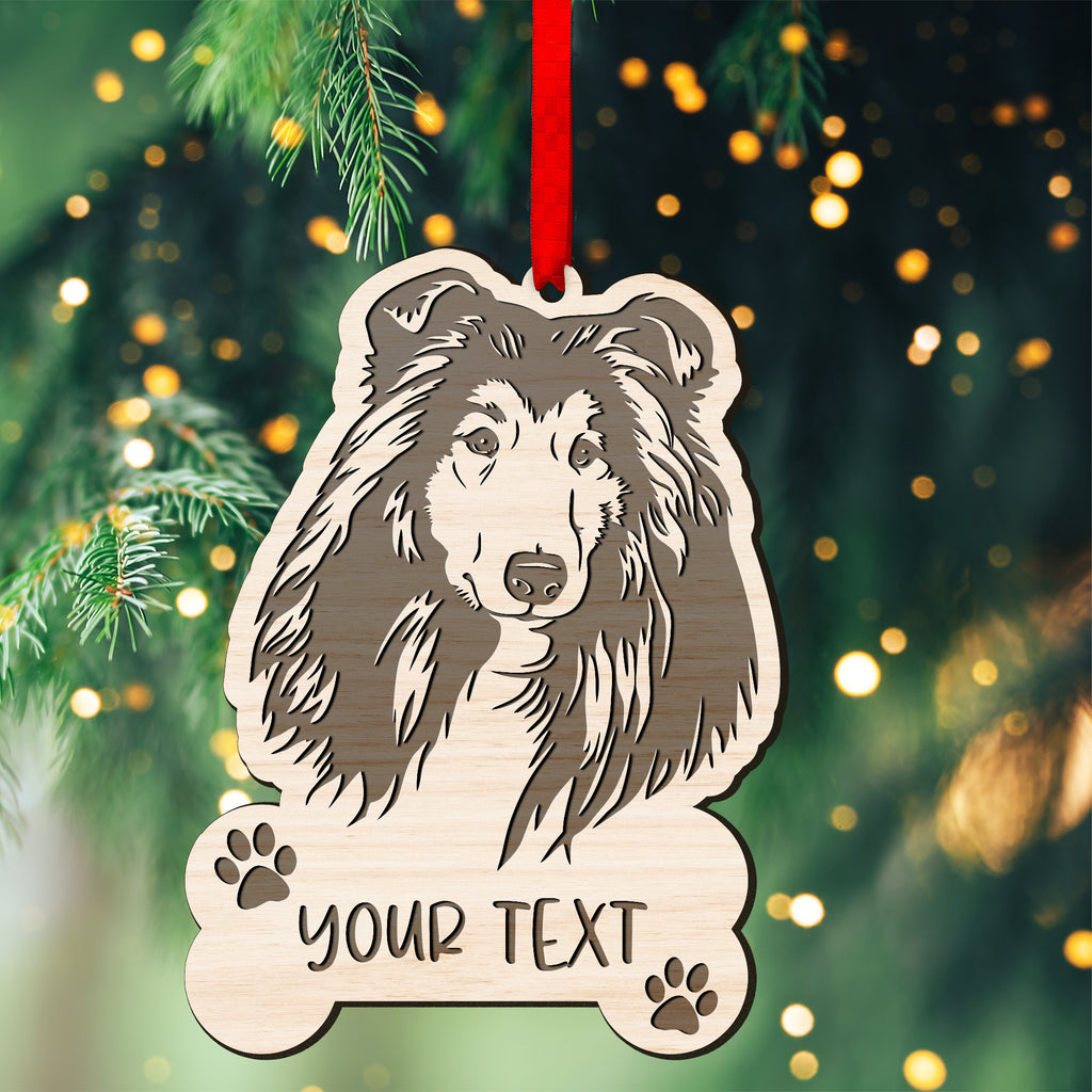 Rough Collie Customized Ornament