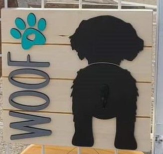 Dog Butt Leash Sign